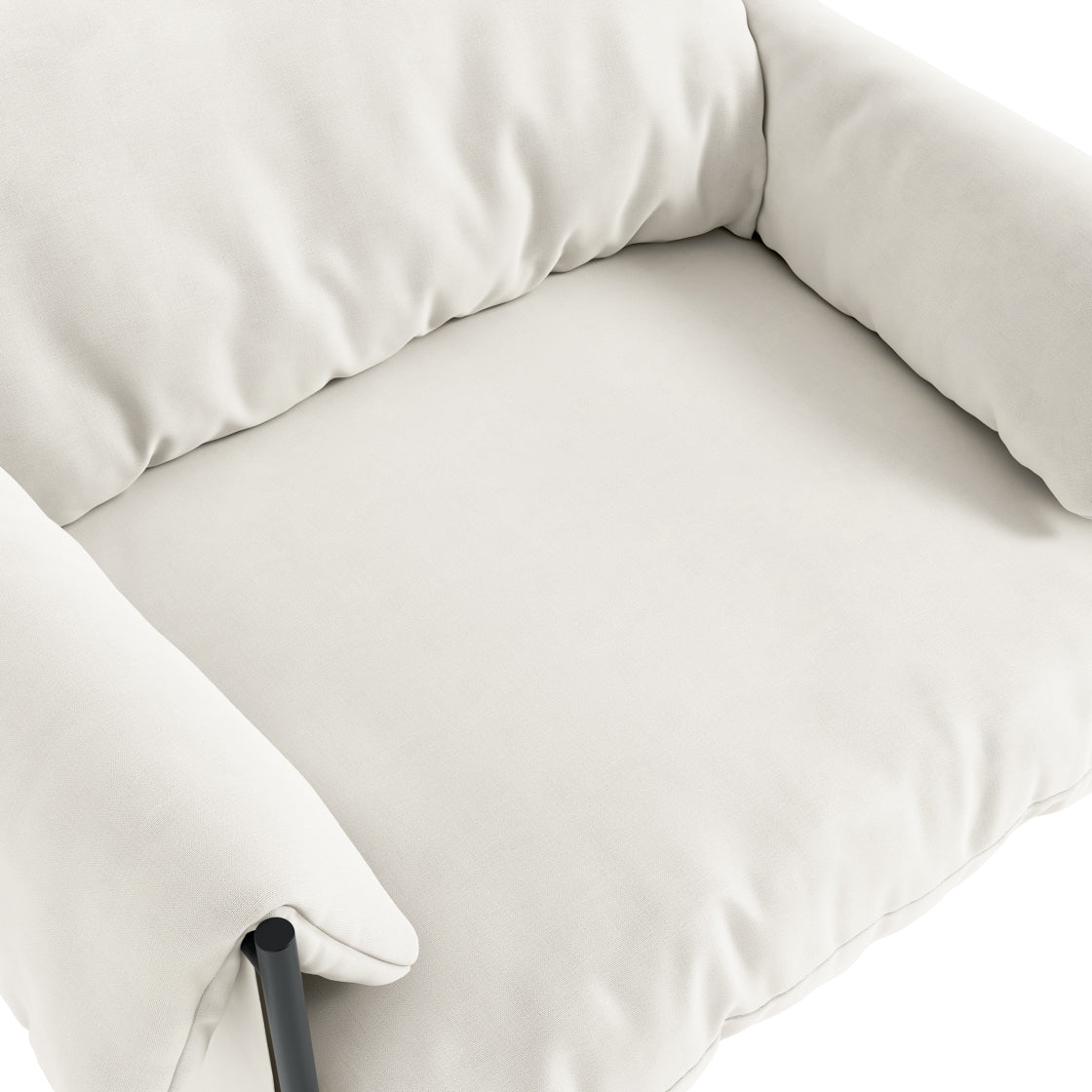 Wardour White Weave & Black Accent Armchair
